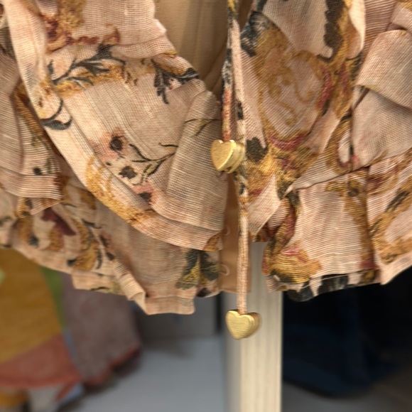 Zimmermann Floral Ruffle Crop Top - Picture 6 of 10